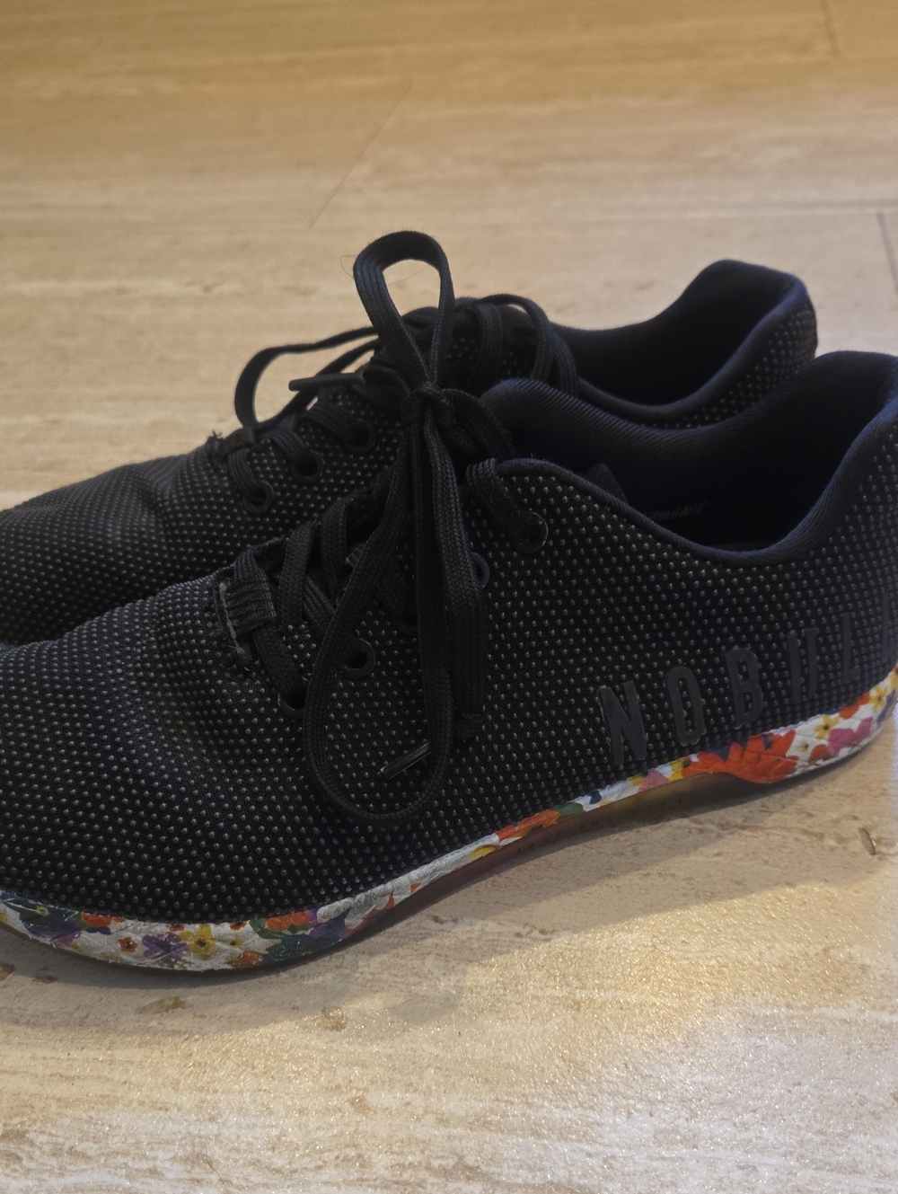 NOBULL Black Impact Daisy Floral Sneakers